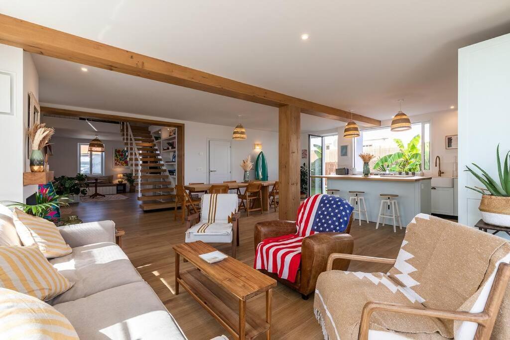 Beautiful Beach House In Front Of The Ocean بياريتز المظهر الخارجي الصورة